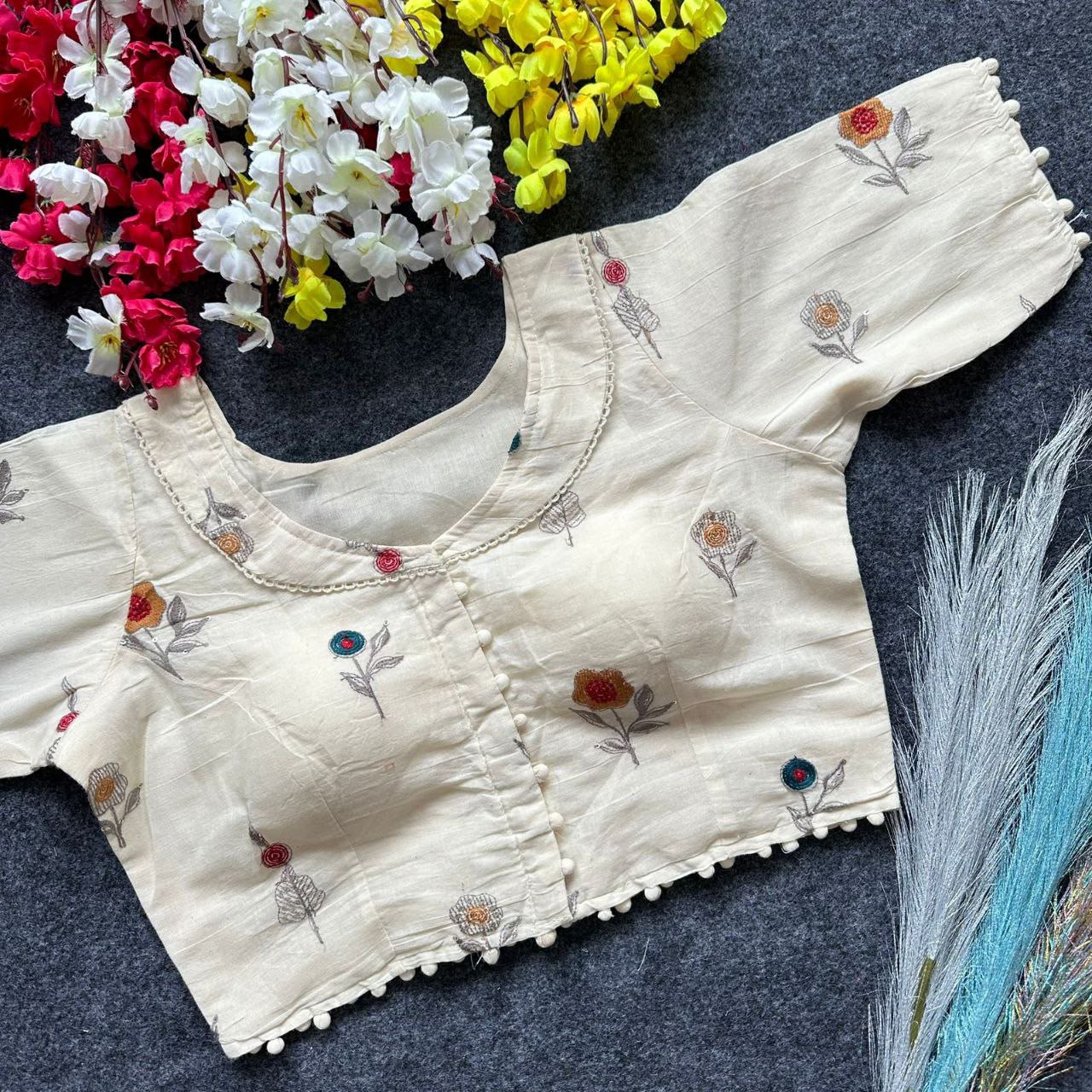 Designer Cambric Cotton Blouse